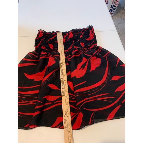 Y2K Red and Black Halter Top Size 1X Made in USA witchy whimsigoth goblincore - Picture 5 of 7